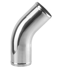 45 Degree Aluminum Alloy Tube Intercooler Pipe Air Intake Tube Silver Tone