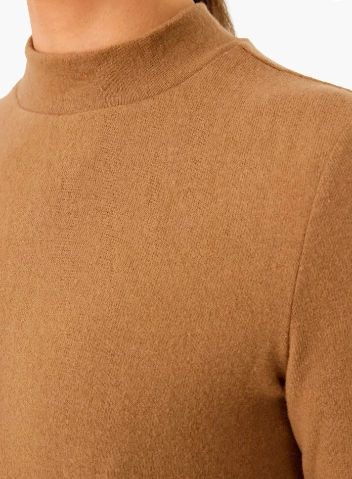 Vince Sand Shell Long Sleeve Mock Neck Dress Size XS NWT $245 - image 4 of 4