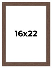 16x22 Frame Brown Barnwood Picture Frame Photo Frame UV Acrylic, Acid Free