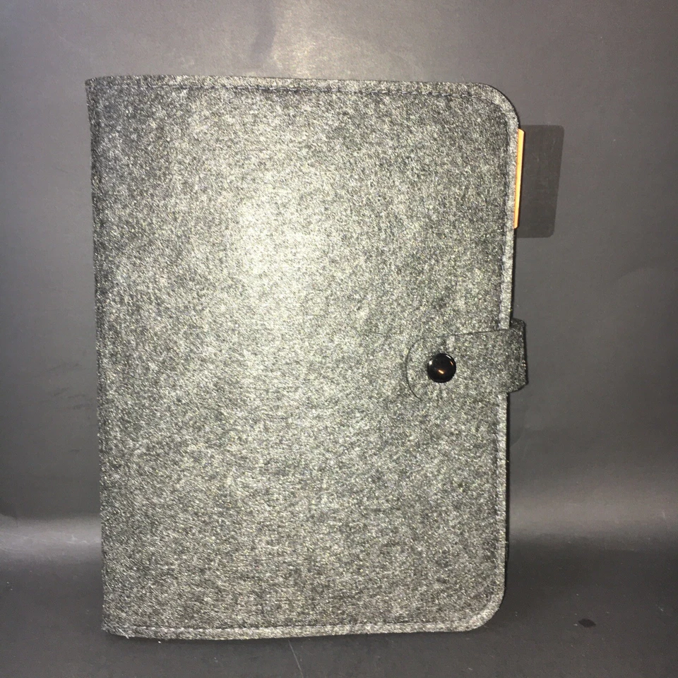 Carpeta de agenda planificador diario gris carbón hoja suelta recargable sin fecha Foto 3 de 4