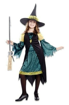 KARNEVAL HALLOWEEN KOSTÜM KLEID HEXE GRÜN GREEN WITCH 