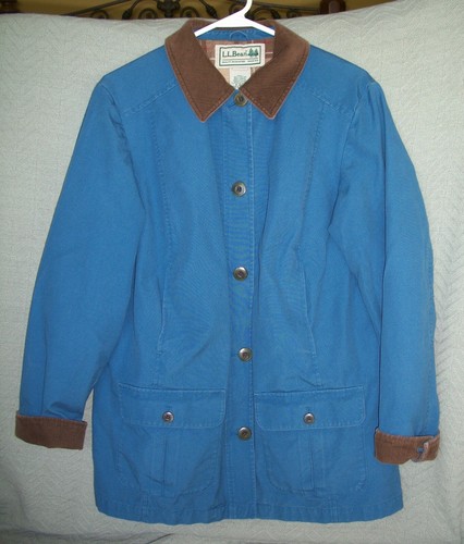 L.L. Bean Blue Barn Coat Women's M Canvas Field Ja