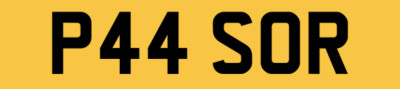 PASSER PASS PASSED TEST NUMBER PLATE PRIVATE REGISTRATION P44 SOR PERSONAL REG