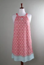 CABANA LIFE $116 Smooth Stretch Keyhole Halter Shift Coverup Dress Size XL