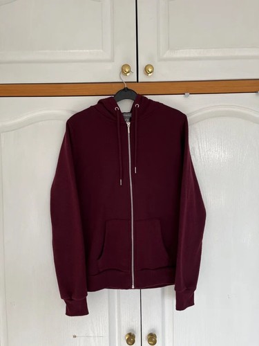 Primark Burgundy Zip Hoodie UK Size S/10 | eBay
