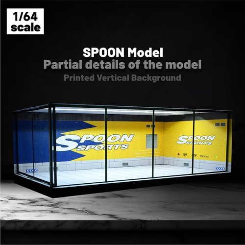 Diorama 1:64 Car Garage Model LED Lighting Parking Lot Scene Display Case Toy AU - Picture 62 of 63