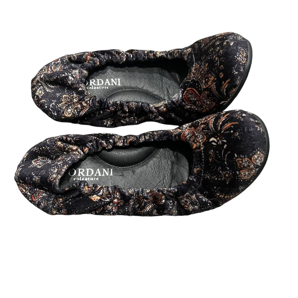 CORDANI Velvet Floral Ballet Flats Women's 8 from Italy - Image 2 of 4