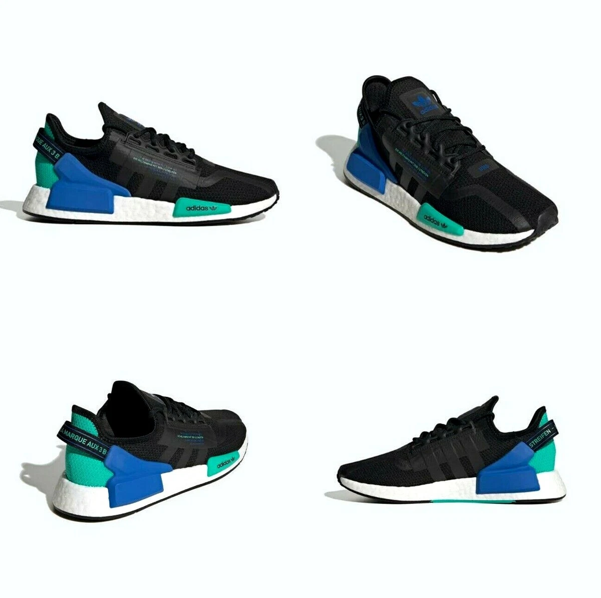 Adidas NMD R1.V2 Boost Black White Mens Running Shoes Size 10 US NIB FY5922