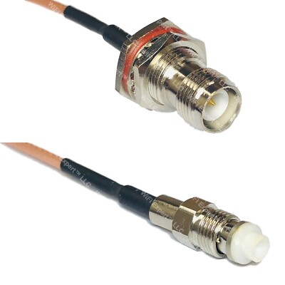RG316 RP-TNC FEMALE BULKHEAD to FME FEMALE RF Cable Rapid-SHIP LOT
