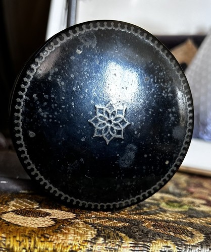Early 19th Century Papier-Mâché, Black Lacquer Snuff Box