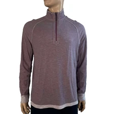 Tommy Bahama Reversible Half Zip Pullover Size M $100 Purple Sample