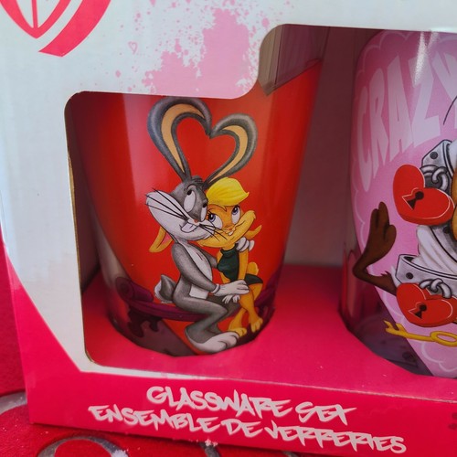 LOONEY TUNES Glassware Set of 2 Tumbler Drinking Glasses 16 oz - Picture 3 of 7