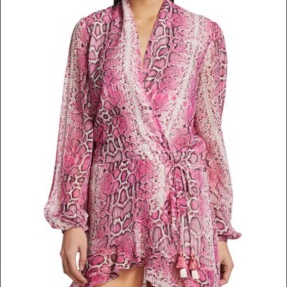 pink snake dress Pink Snake Print Dress | Snakes Store Pink / 4