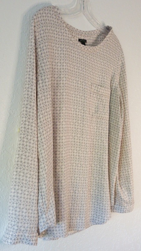 Ann Taylor Top Geographic Print