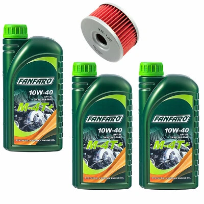 10W40 Huile Kit 3 Litre Filtre à KN136 pour beta Alp 350 Suzuki Dr Gn GZ Tu Vl - Photo 1/4