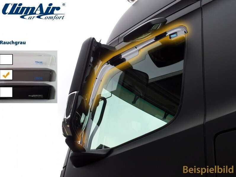 ClimAir Windabweiser für MAN TGXTGS TYP SIEHE ABE, 2-DOOR, 2007-, rauchgrau