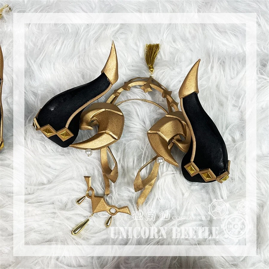 Juego Genshin Impact Nilou Cabeza Cuerno Tocado Anime Juegos con disfraces Utilería Cuernos Tocado Foto 2 de 4