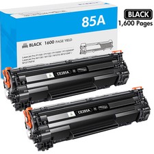 2PK CE285A 85A Black Toner Cartridge for HP LaserJet P1005 M1212nf MFP Printer