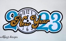 CRAFTECAFE NEW YEAR 2023 TITLE premade paper piecing scrapbook diecut piece page