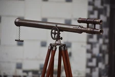 Unique & Stylish Floor Standing Brass 39 Inch Telescope With Wooden Tripod Gift