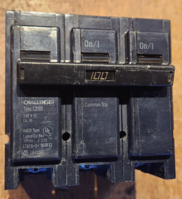 USED TESTED Challenger C3100 3 Pole 100 Amp 240v Circuit Breaker SHIPS FREE