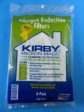Kirby K-204811 Vacuum Bags 6 Sentria Universal F Style Micron Magic Hepa White C