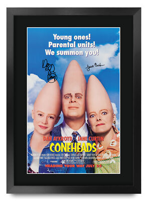 Coneheads Film Filmplakat Cast signiert gedruckt Autogramm A3 gerahmt Memorabilia