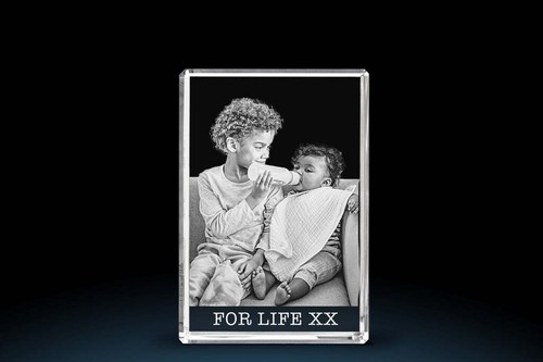 Blocco cristallo foto 2D - foto personalizzata - regalo festa del papà commemorativo UK - Foto 10 di 14