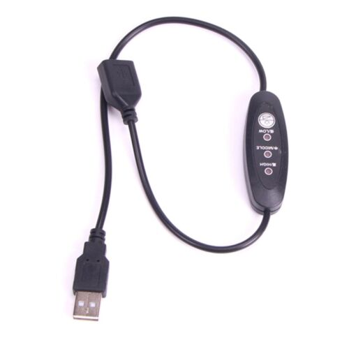 USB 5V-12V Temperature Controller Heater Thermostat 3-Speed Adjustable 24W J3L3 - Afbeelding 1 van 6