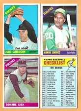 1966 Topps baseball - less than EX - You Pick 'Em