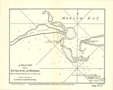 Draught of the Entrance of Mobile Bay; Taken in Kings Ship Nautilus in year 1764