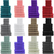 LUXURY 10 PIECE TOWEL BALE SET 100% PURE EGYPTIAN COTTON FACE, HAND, BATH TOWELS
