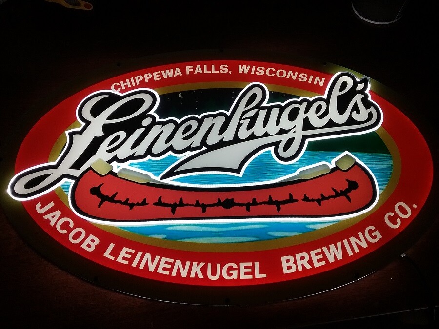 Leinenkugel's Canoe Beer Wisconsin 3D LED 20" Neon Sign Lamp Light