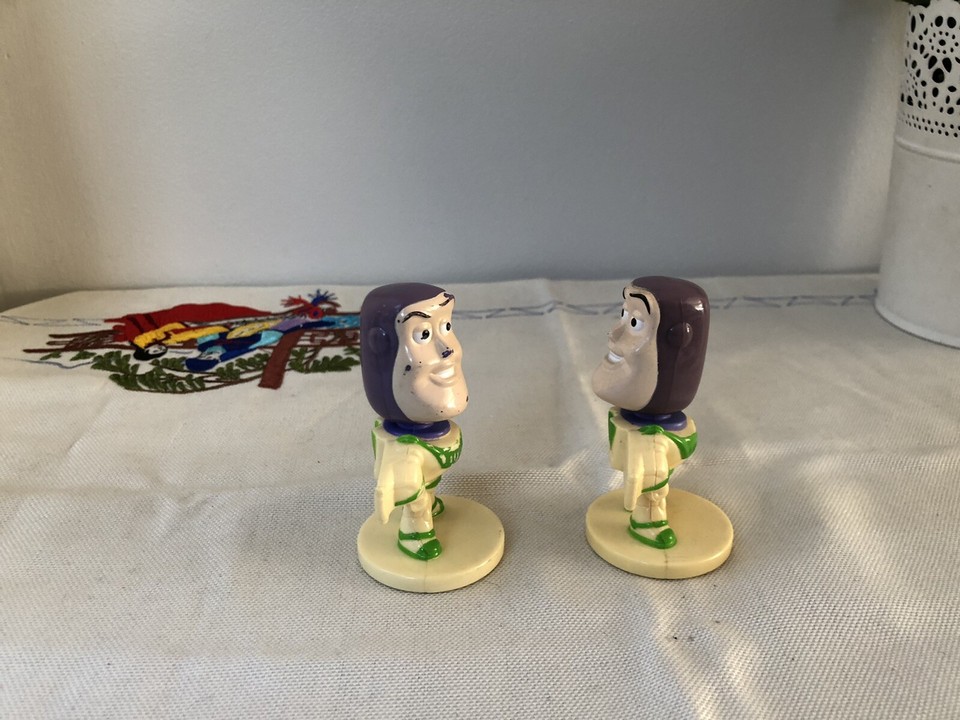 2 X Buzz Kelloggs mini Bobble Head Figure Toy Story Disney Cake Topper