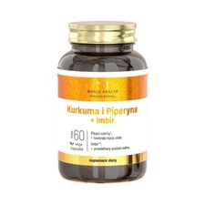 5903068655593 Kurkuma i Piperyna + Imbir suplement diety 60 kapsuek Noble Healt