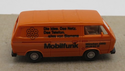 WIKING HO 1/87 VW KOMBI TRASPORTATORE T3 MOBILFUNK MÜNCHEN TELEFONIA MOBILE - Foto 3 di 6