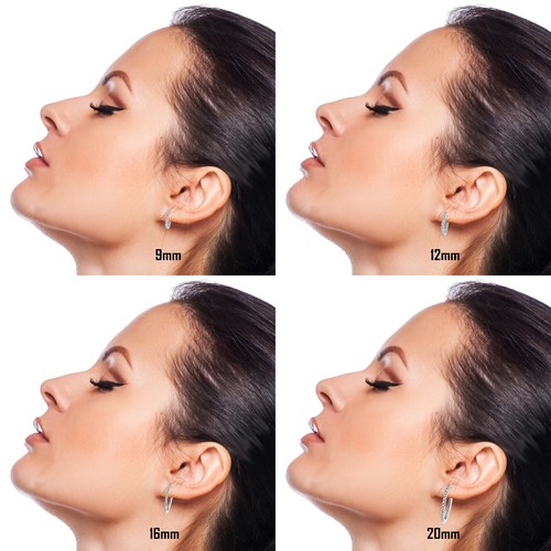Coppia di Orecchini a Cerchio Crystal in argento 925 rodiato - Hoops Collection - Foto 53 di 56