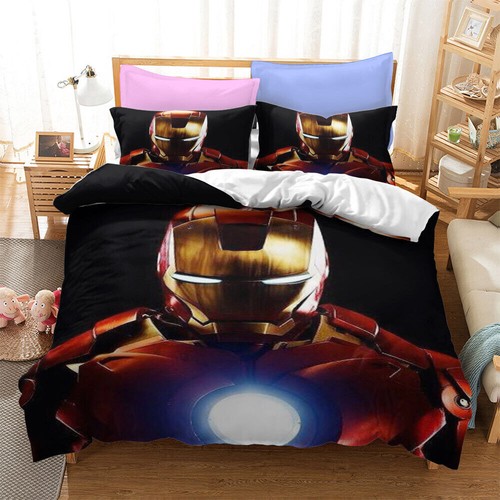 Marvel The Avengers Captain America Iron Man Bedding Set Duvet Cover Pillowcases - Picture 19 of 31