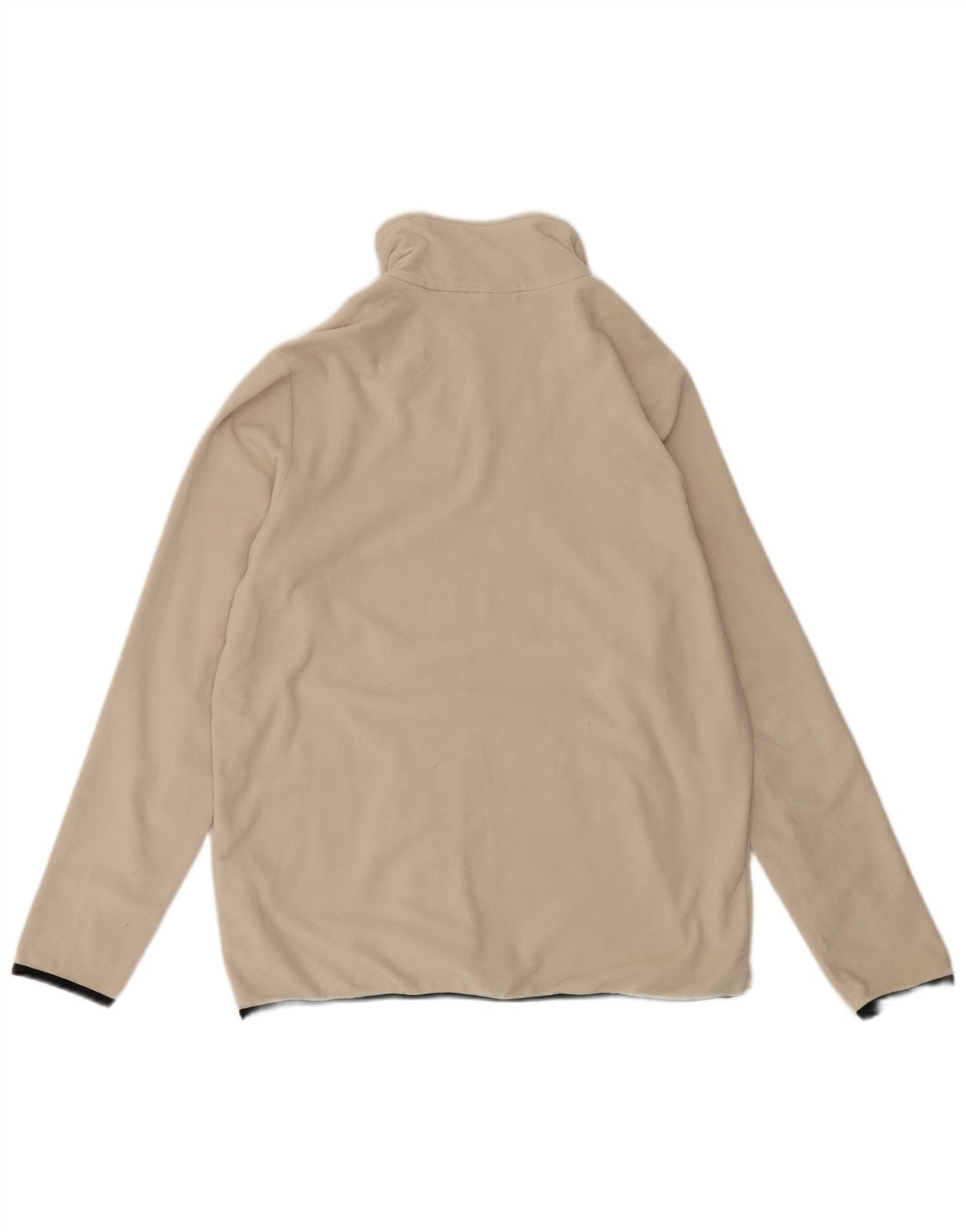 LOTTO Mens Zip Neck Fleece Jumper Medium Beige Polyester CZ01 image 2