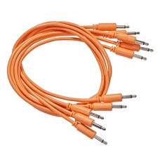 Black Market 20" 3.5mm Modular Synthesizer Patch Cable - 5-Pack, Orange