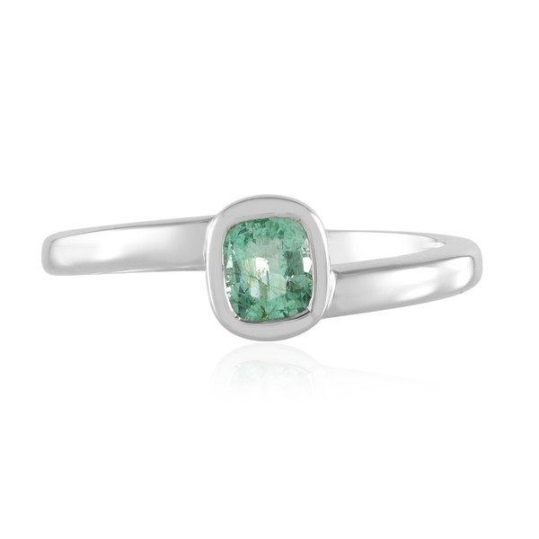 Cavill Ring Sterlingsilber Platiniert 0,357Ct Russischer Smaragd GrüN--image