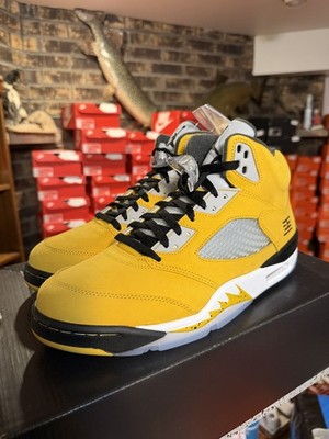 Jordan Air Jordan 5 Retro T23 Tokyo 2025 Yellow Black White Suede IO3372-700 11