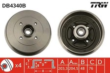 Bremstrommel DB4340B TRW für NISSAN NOTE MICRA III MICRA C+C III