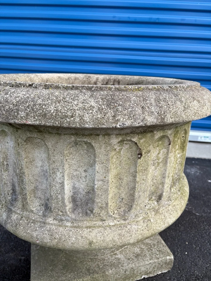 "Urna imperio 24"" cemento hormigón maceta maceta pesada exterior jardín pátina" Foto 2 de 4