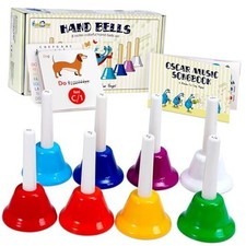 Hand Bells for Kids  Educational Music Toys for Toddlers 8 Notes Multicolored