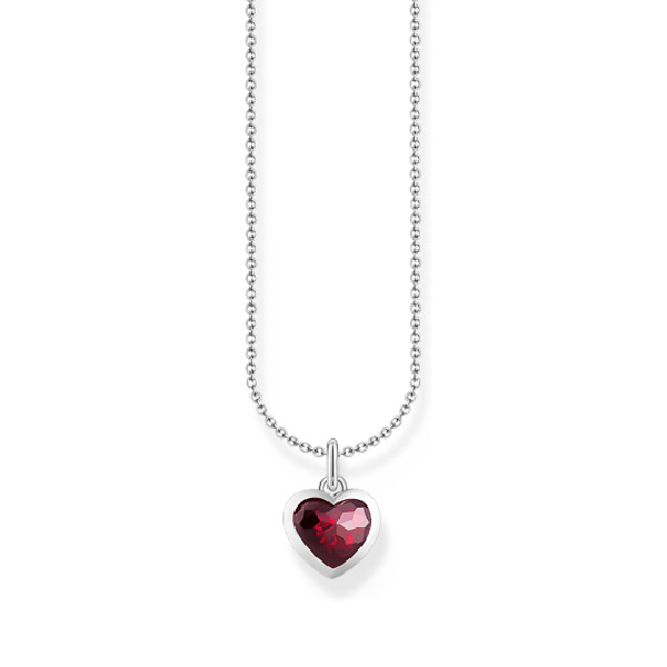 Thomas Sabo Kette Mit Dunkelrotem HerzanhäNger KE2268-051-10-image