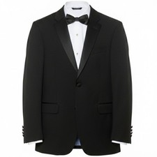 Tommy Hilfiger Tuxedo Blazer Jacket Mens 38S Small Black Formal Wedding Party