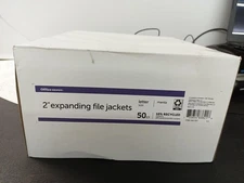 Office Depot Manila File Jackets, 2" Expansion, Letter, 50 Total File Jackets!