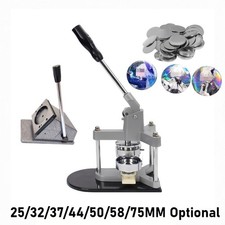 New DIY Manual Badge Pin Button Maker Mechine Badges Making Machine Set W/Cutter
