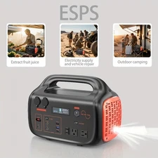 Portable Power Station 300W 600W 1000W Solar Powered Generator 120V LFP Batttey